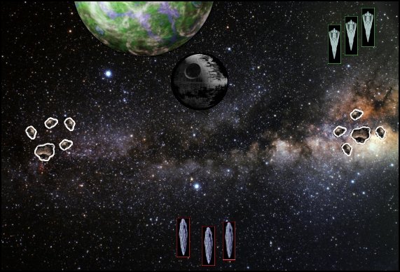 Carte de la mission de la Bataille d'Endor